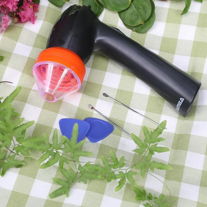 Mamba Lite 0.75g Orange All Plastic Head USB Electric Herb Grinder. Small Portable Herbal Machine & Spice Mill for the Kitchen