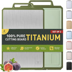 2 Packs Pure Titanium Cutting Boards for Kitchen Chopping Board Butcher Block 2 in 1 Titanium PP Great Grandma Christmas Xmas Birthday Gifts Ideas Grandmother Gigi Granny Nana Glamma