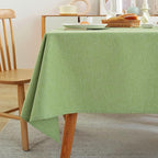 Laolitou Table Cloth Rectangle Linen Waterproof Textured Sage Green Tablecloth, Washable Wrinkle Free Spill Proof Fabric Tablecloths for Dining Table Farmhouse Kitchen Holiday, 60x84 Inch