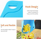 Thick Silicone Cutting Boards for Kitchen Silicone Chopping Boards/Mats Set of 2 Extra Large14.6''x10.43'', Mini 9.1”x7.1” Non-slip Deep Drip Juice Groove, Dishwasher Safe-Blue