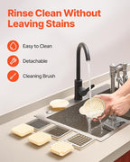 VEVOR Commercial French Fry Cutter, Stainless Steel Vegetable Fruit Chopper with 3 Replacement Blades 1/2-Inch 3/8-Inch 1/4-Inch, and a Juicing Blade, Manual Potato Slicer Dicer for Restaurants & Home