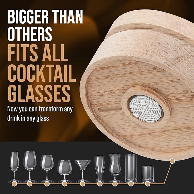 Cocktail Smoker Kit With Torch, Old Fashioned Bourbon, Whiskey Smoker Kit, Drink Smoker Accessories, Home Bar Accessories, Birthday Gifts for Men, Husband, Boyfriend, (NO BUTANE)