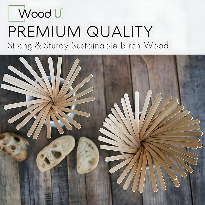 Premium 7" Wooden Coffee Stir Sticks - Eco Friendly Square-End Coffee Stirrers Sticks 1000-Pack