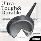 THE ROCK SOHO 12.5-Inch Nonstick Frying Pan – Compact for Urban Kitchens, Nothing Sticks, Never Warps, Lasts Longer, Oven & Dishwasher Safe, Black