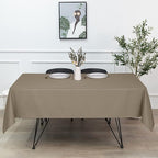 sancua Rectangle Tablecloth - 54 x 120 Inch - Stain and Wrinkle Resistant Washable Polyester Table Cloth, Decorative Fabric Table Cover for Dining Tables, Buffet Parties and Camping, Taupe