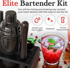 Highball & Chaser Cocktail Shaker Set: Bartender Kit for Home Bar Mixology Cocktail Bar Set Plus E-Book with 30 Recipes