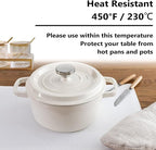 Home Brilliant White Placemats Set of 4 Cloth Placemat Decorations Heat Resistant Washable Place Mats Set of 4 for Wedding Birthday Party, White