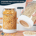 [NEW] 1.5 Gallon Huge Glass Jar with Airtight Lid, Wide Mouth Large Mason Jars for Fermenting, Pickling, Canning, Water Glassing Eggs, Kombucha, and Food Storage – with Handle & Scale Marks(2 Packs)