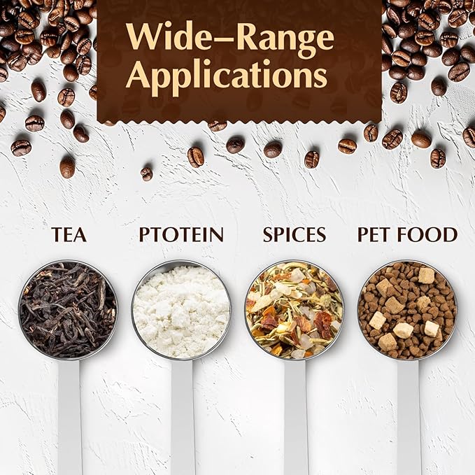 4ps Coffee Scoop, 15 & 30 ML Stainless Steel Tablespoon Measuring Spoon, Long Handle Tablespoon for Ground Coffee Tea Protein Powder Espresso