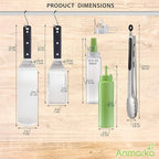 Metal Spatula Set of 4 - Griddle Accessories kit - Grill Flat Spatula Pancake Flipper Hamburger Turner - Metal Utensil Great for BBQ Grill Flat Top Cast Iron Griddle