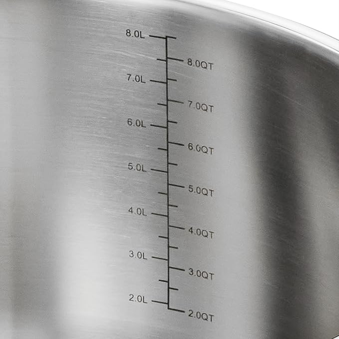 Tramontina Utsava 9.5-Quart Tri-Ply Clad Stainless Steel Tope with Lid, Extra Large Patila Pot for Indian Cooking