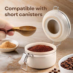 2 Pieces Small Wooden Spoon, Short Handle Teak Wood Scoops for Coffee Beans Tea Salt Sugar for Spice Jars and Short Containers