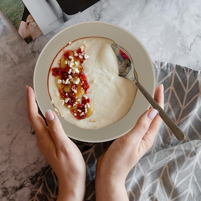 Wrova Wheat Straw Bowl Sets,6 PCS Unbreakable Big Cereal Bowl 50 OZ,Microwave and Dishwasher Safe Bowls,Large Salad Bowls for Party,Dorm,Apartment,Camping (Colorful Series)