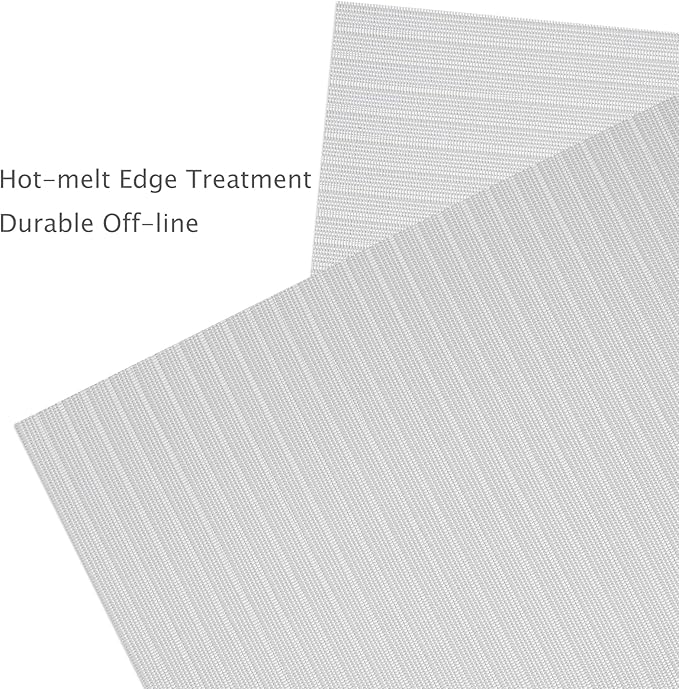 Myir JUN Placemats Set of 8, Vinyl Woven Placemats Place Mats Indoor Set of 8 Washable Table Mats Non-Slip Place mats for Dining Table (White Smoke, Set of 8)