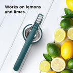 Chef'n FreshForce Lemon Squeezer Citrus Juicer, Handheld Manual Press with Dual-Gear Mechanism for Max Juice Extraction, Collard Green