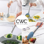 COOK WITH COLOR Silicone Cooking Utensils, Kitchen Utensil Set, Easy to Clean Silicone Kitchen Utensils, Cooking Utensils for Nonstick Cookware, Kitchen Gadgets Set, 10 Pieces, Blue and White