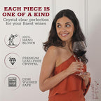 Gusto Nostro Crystal Wine Glasses Set of 6, 22 Oz Long Stem Modern Wine Glasses for White and Red Wine, Dishwasher Safe, Fancy, Elegant, Large and Tall Wine Glass for Wedding Christmas Anniversary