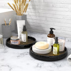 Simple Houseware 10-Inch 2 Tier Lazy Susan Multifunctional Organizer, Rustic Brown