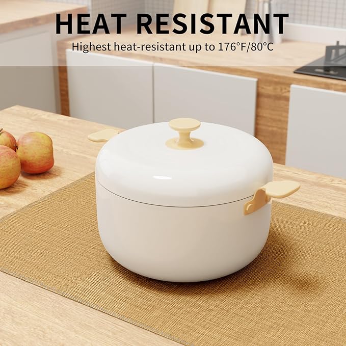 Cloth Placemats, Set of 6 Heat-Resistant Cotton Linen Blend Double Layered Machine Washable Place Mats, Wrinkle Free Thick Fabric Dining Table Mats for Indoors & Outdoors (Natural Linen, 6)