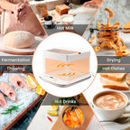 Folding Proofer Bread Proofing Box with 0-120℉ Temp Control & 1–9H Timer Slow Cooker Bread Pizza Dough Proofing Box Sourdough Starter Warmer Kit for Home Bread & Pizza Cooking