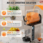 12L Commercial Slush Machine - Stainless Steel Slushie maker Frozen Drink Machine Commerical for Smoothies, Margaritas, Cocktails, Juices & Alcohol Beverages - Ideal for Bars, Cafés & Restaurants