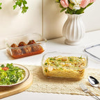 Vtopmart 2Pack 1860ml/ 63oz Large Glass Storage Containers with Lids, Meal Prep Food Container Set with Snap Airtight Lid for Baking, Microwave, Oven, Leak Proof, for Freezer, Dishwasher, Grey