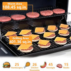 4-Burner Propane Gas BBQ Grill with Plate, 49200 BTU 2 in 1 Propane Griddle Grill Combo with 2 Foldable Side Table for Outdoor Cooking Camping Patio Backyard (4 burner +griddle)