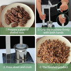 Professional Lemon Smasher Citrus Juicer - Heavy Duty Stainless Steel Manual Press Squeezer for Lime, Orange & Nut Crusher by Garwei