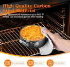 8 Pcs 4.8 Inch Springform Pans, Mini Round Cheesecake Pans with Removable Bottom, Steel Nonstick Cake Pans for Baking, Pizzas and Quiches