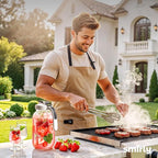 SMIRLY 64 oz Mason Jar Pitcher,Glass Pitcher with Wide Mouth,Water Jug with Double Leak Proof Lid for Iced Coffee,Hot Water,Breast Milk