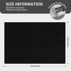 Cloth Placemats, Set of 6 Heat-Resistant Cotton Linen Blend Double Layered Machine Washable Place Mats, Wrinkle Free Thick Fabric Dining Table Mats for Indoors & Outdoors (Black, 6)
