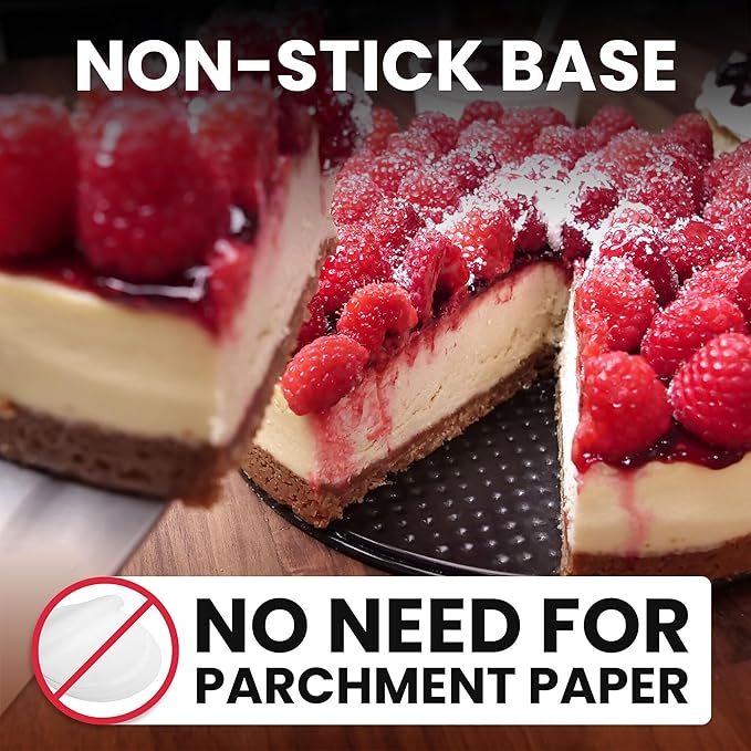 Zulay Premium Springform Pan 9-Inch Nonstick Cheesecake Pan with Removable Bottom, Leak-Proof Design, No Need for Parchment Paper – For Baking Cakes, Cheesecakes, Pies - Easy to Clean (Black)