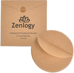 Zenlogy 9 Inch Parchment Paper Rounds (100 Sheets) - Unbleached, Pre-cut, High Heat, Round Liners - Fits 9 inch Round Cake Pans