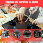 Cast Iron Sauce Pan with Lid, Small Cast Iron Basting Pot with Silicone Basting Brush, Spatula & Heat-Resistant Gloves, Mini Butter Melting Pot for BBQ Sauce, Braising, Stir-Fry & Casserole