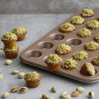 Non Toxic Nonstick 24 Cup Mini Muffin Pan | PFOA BPA free Nontoxic Mini Cupcake Tin | Best Non Stick Muffin Pans | Carbon Steel Small Muffin tins | Cupcakes Bakeware Mold