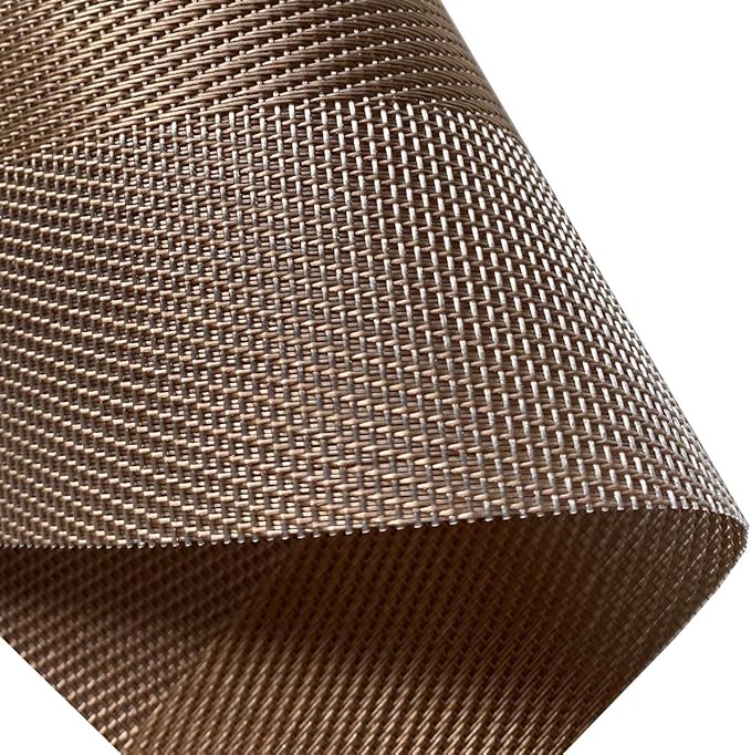 PIGCHCY Placemats Vinyl Washable Table Mats Elegant Non-Slip Placemats for Dinner Table Set of 4 (Champagne)