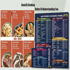 Easy Air Fryer Magnetic Cheat Sheet For Beginners and Expert Users, Air Fryer Cooking Time Magnet Sheet, Air Fryer Cooking Guide, Kitchen Gadgets,Air Fryer Accessories