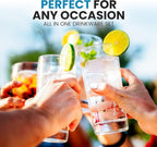 Zulay Kitchen Acrylic Plastic Glasses Drinkware - 8 Piece Unbreakable Drinking Glasses - BPA-Free, Reusable Plastic Tumblers for Home & Outdoors - Stackable, Lead-Free & Dishwasher Safe - (12&16oz)