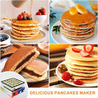 SICHI Mini Pancake Maker Machine with 550℉Heating and Timer Control, 25PCS Electric Commercial Dutch Pancake Baker with Nonstick,110V Dutch Pancake Cooker for Restaurant and Kitchen,Dessert Breakfast