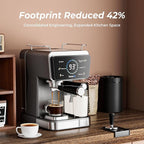 Espresso Machine with Automatic Milk Tank,Espresso Cool & Cappuccino Machine, 20Bar Espresso Coffee Machines, Touch Screen with Timer, 50.7Oz Removable Reservoir, Black