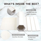 Quick Dry Collapsible Dish Drying Mat, Eco-Friendly Absorbent Diatomaceous Earth Mats for Dishes Bottles Cups 24"×16"Large Stone Dish Drying Mats for Kitchen Counter (White, 24"（L）×16"（W）)