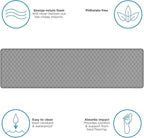 GelPro Anti-Fatigue Designer Comfort Kitchen Floor Mat, 30x108, Trellis Grey Stain Resistant Surface with 3/4” Thick Ergo-Foam Core for Health and Wellness