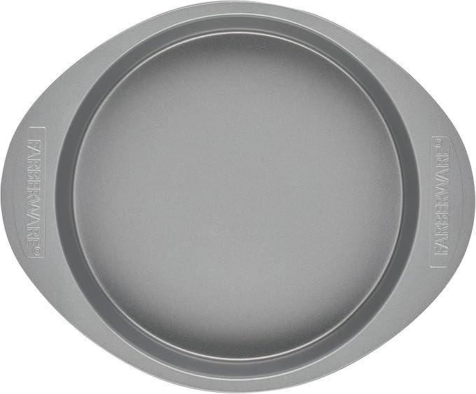 Farberware Nonstick Bakeware Baking Pan / Nonstick Cake Pan, Round - 9 Inch, Gray, 1 Count (Pack of 1)