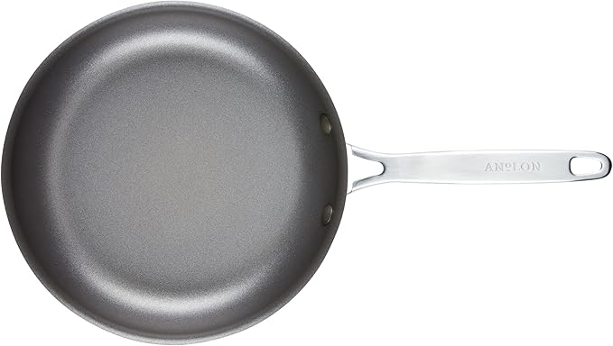 Anolon Achieve Hard Anodized Nonstick Cookware Pots and Pans Set, 9 Piece - Silver