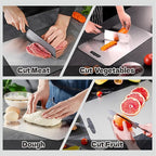 Titanium Cutting Board Set of 3,100% Pure Titanium Cutting Boards for Kitchen, 2025 New Double Sided Food-Grade Chopping Board for Cutting Meat Vegetable Fruit