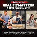 Kitchen perfection 12" Handmade Brisket Knife, Meat Cutting Carving & Slicing BBQ Knife For Men – Insanely Sharp San Mai Steel, W/Canvas Sheath Premium Ergonomic Handle, Best Grilling Gifts for Men