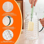 2 Liter (68oz) Glass Pitcher with Lid and Spout, Heavy Duty Water Jug with Handle Borosilicate Heat Resistant Carafe for Hot/Cold Drinks -for Iced Tea, Coffee, Lemonade, Infused Water