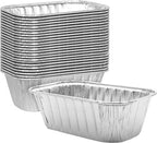 Chef Grade Extra-Thick 6 x 3.75in 1Lb Foil Loaf Pans 25 Pk. Best Disposable Bakeable Aluminum Tin Pan for Baking Bread, Small Meatloaf or Lemon Bundt Cake for Holiday Gifts, Bake Sales or Fundraisers.