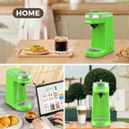 CHULUX Mini Single Serve Coffee Maker for K Cup Capsule, Tiny Small Size Coffee Machine for One Person Travel, RV, Truck and Home, Green