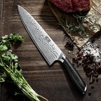 5 Pieces Knife Set, Professional Powder Steel Chef Knife Set, Ultra Sharp Japanese Kitchen Knives Set with Ergonomic Pakkawood Handle